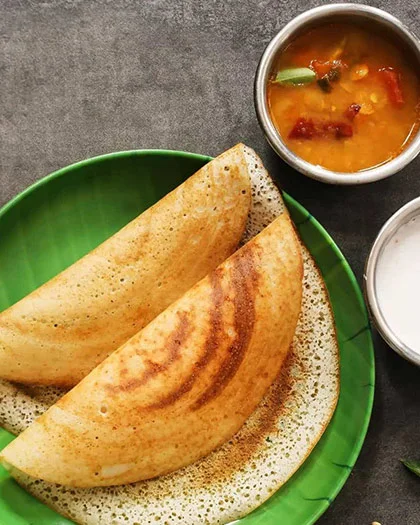 South Indian dosa meal
